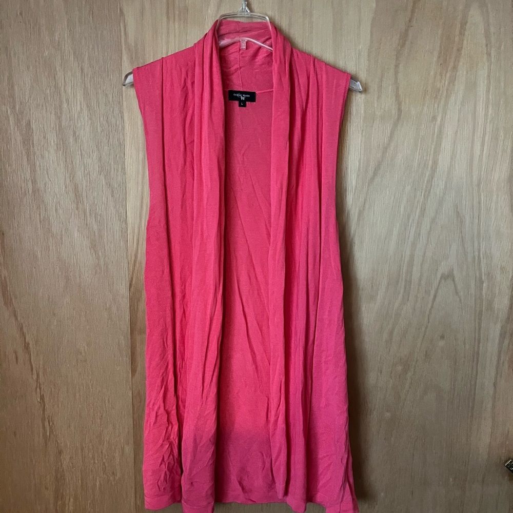Hot pink tunic vest.